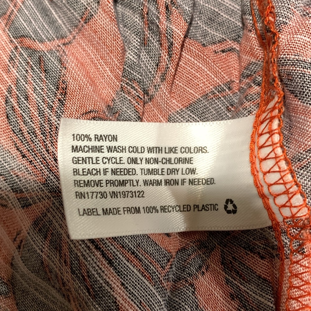 NWT Ava & Viv Dark Orange/Black Floral Maxi Skirt, Size 4X - Picture 10 of 10